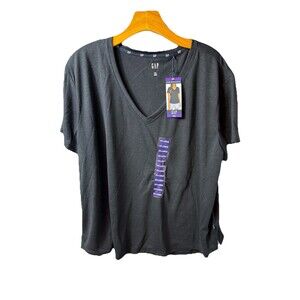 Gap Woman’s Shirt Size XXL Black Basic Tshirt Short Sleeve Pullover NEW W/TAGS